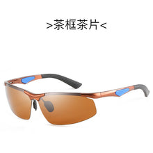 Load image into Gallery viewer, 2023 men&#39;s Aluminium Magnesium frame polarized sunglasses outdoor metal frame sport sunglasses Windproof glasses