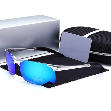 2023 men's polarized sunglasses uv400 driving glasses  brand designer Mercede aluminum magnesium half frame