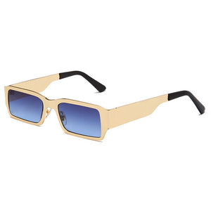 2023 metal small frame men and women sunglasses punk rectangular personality men's sunglasses UV400 women's sunglasses
