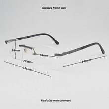 Load image into Gallery viewer, 2023 Brand Rimless eyeglasses women Square Glasses Frame men myopia computer spectacle frames Vintage Handmade designer nerd