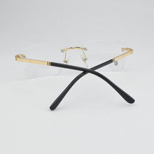 Load image into Gallery viewer, 2023 Brand Rimless eyeglasses women Square Glasses Frame men myopia computer spectacle frames Vintage Handmade designer nerd