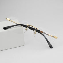 Load image into Gallery viewer, 2023 Brand Rimless eyeglasses women Square Glasses Frame men myopia computer spectacle frames Vintage Handmade designer nerd