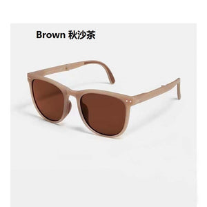2023  Folded sunglasses Light sunglasses Women  Sunglasses Small Frame Round Driving Retro Outdoor Glasses UV400