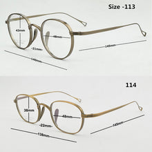Load image into Gallery viewer, 2023  Brand Round Titanium Glasses Frame Men Optical Myopia Prescription Eyeglasses Frame Women Ultralight Eyewear 113