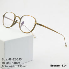 Load image into Gallery viewer, 2023  Brand Round Titanium Glasses Frame Men Optical Myopia Prescription Eyeglasses Frame Women Ultralight Eyewear 113