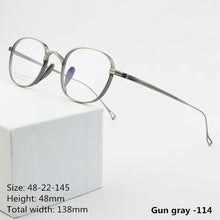 Load image into Gallery viewer, 2023  Brand Round Titanium Glasses Frame Men Optical Myopia Prescription Eyeglasses Frame Women Ultralight Eyewear 113