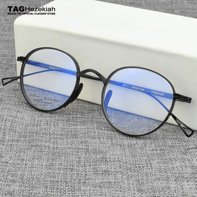 2023 Retro Round titanium glasses frame men brand vintage eyeglasses myopia computer eyeglasses frames for women spectacles