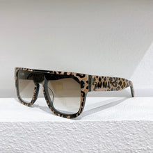 Load image into Gallery viewer, 2023 big oval frame leopard print white black women sunglasses 6867  men glasses anti UV400