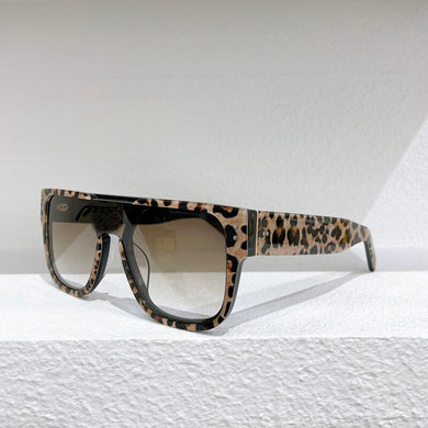 2023 big oval frame leopard print white black women sunglasses 6867  men glasses anti UV400