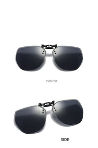 2023 flip-up sunglasses polarized clip frameless polygonal male and female sunglasses clip colorful myopia clip