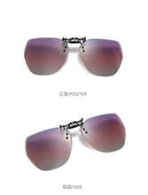 Load image into Gallery viewer, 2023 flip-up sunglasses polarized clip frameless polygonal male and female sunglasses clip colorful myopia clip