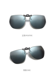 2023 flip-up sunglasses polarized clip frameless polygonal male and female sunglasses clip colorful myopia clip