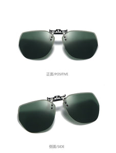 2023 flip-up sunglasses polarized clip frameless polygonal male and female sunglasses clip colorful myopia clip