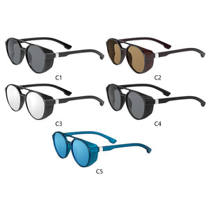 2023 round frame men's sunglasses cyberpunk style steampunk sunglasses men's outdoor driving fishing glasses