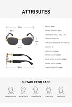 Load image into Gallery viewer, 2023 steampunk design sunglasses men&#39;s online celebrity small frame sunglasses men&#39;s sunglasses UV400