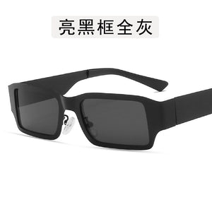 2023 steel frame  brand design men's Sunglasses European and American trend Street Photo women's Sunglasse