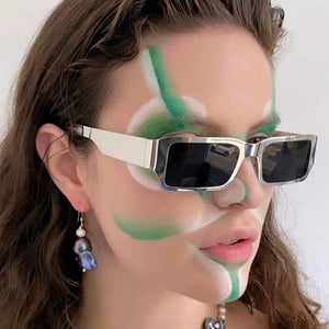 2023 steel frame  brand design men's Sunglasses European and American trend Street Photo women's Sunglasse