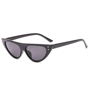 2023 trend cat eye sunglasses rice nail triangle sunglasses anti-ultraviolet sunglasses metal hinge beach mirror