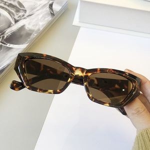 2023 personality Small Frame Sunglasses Women's European and American cat's Eye Sunglasses retro glasses men's travel UV