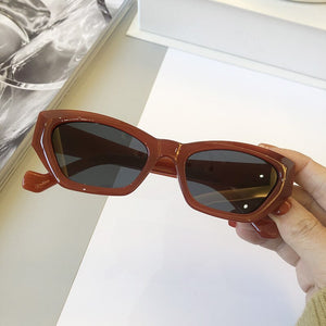 2023 personality Small Frame Sunglasses Women's European and American cat's Eye Sunglasses retro glasses men's travel UV