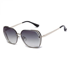 Carica l'immagine nel visualizzatore di Gallery, 2022 sunglasses female sun protection and uv protection round face thin sunglasses square gradient color Korean version glasses