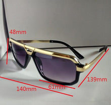 Load image into Gallery viewer, 2023 Tony Stark Sunglasses Iron Men Sun Glasses Rectangle Vintage transparent trendy sun glasses metal frame sunglasses sunshade silver blue / other