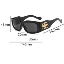 Carica l&#39;immagine nel visualizzatore di Gallery, 2023 sunglasses trend rectangle  designer sun glasses for women black shades glasses men summer square uv400 gafas