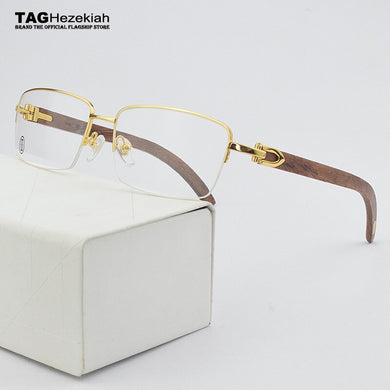 2023 titanium glasses frame men  brand eye glasses frames for women retro myopia computer spectacle frames Wooden