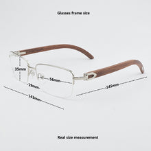 Load image into Gallery viewer, 2023 titanium glasses frame men  brand eye glasses frames for women retro myopia computer spectacle frames Wooden