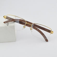 Load image into Gallery viewer, 2023 titanium glasses frame men  brand eye glasses frames for women retro myopia computer spectacle frames Wooden
