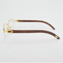 Load image into Gallery viewer, 2023 titanium glasses frame men  brand eye glasses frames for women retro myopia computer spectacle frames Wooden