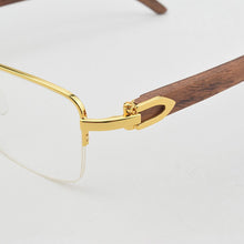 Load image into Gallery viewer, 2023 titanium glasses frame men  brand eye glasses frames for women retro myopia computer spectacle frames Wooden