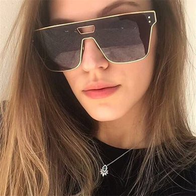 2023 trend personality sunglasses ocean piece men and women European and American conjoined square Sunglasses Uv