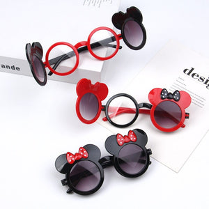 2023Cartoon Lovely Kids Sunglasses Bear Shape Frame Girls Children Sun Glasses Round Street Beat Baby Boy Eyeglasses Cute Shades