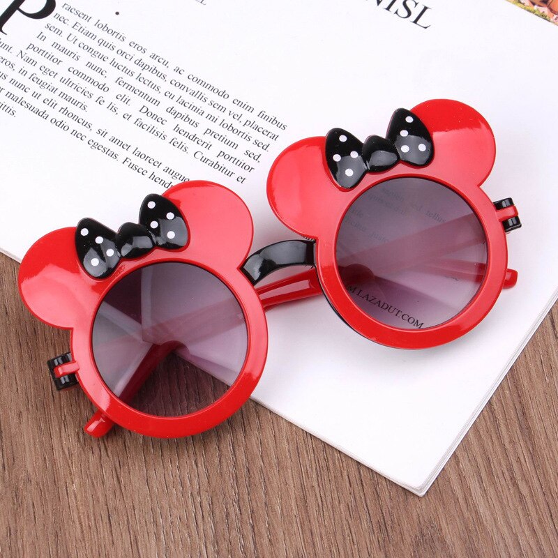 2023Cartoon Lovely Kids Sunglasses Bear Shape Frame Girls Children Sun Glasses Round Street Beat Baby Boy Eyeglasses Cute Shades