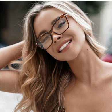 2022Cat eye Montature per occhiali Donne Trend Stili di leopardo Marca Computer ottico eye galses lente trasparente per occhiali 