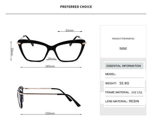 2022Cat eye Glasses Frames Women Trending Leopard  Styles Brand Optical Computer eye galses female clear lens Spectacle