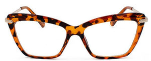 2022Cat eye Glasses Frames Women Trending Leopard  Styles Brand Optical Computer eye galses female clear lens Spectacle