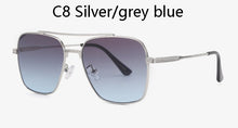 Load image into Gallery viewer, 2023Flight Seven 007 Rock Style Gradient Pilot Sunglasses Men Square  Brand Design Sun Glasses Oculos De Sol UV400