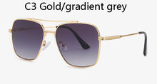 Load image into Gallery viewer, 2023Flight Seven 007 Rock Style Gradient Pilot Sunglasses Men Square  Brand Design Sun Glasses Oculos De Sol UV400