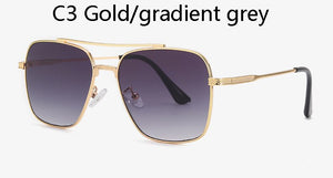 2023Flight Seven 007 Rock Style Gradient Pilot Sunglasses Men Square  Brand Design Sun Glasses Oculos De Sol UV400