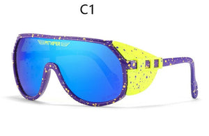 2023Pit viper Sunglasses Brand arrived mirrored eyewear tr90 frame UV400 protection Z87+ Lens Safety goggles with case