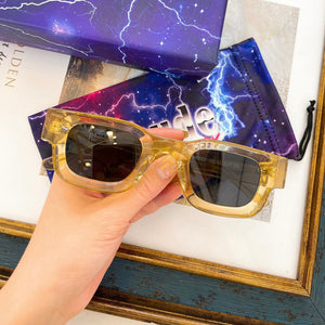 2023Trend Rhude THIERRY RHEVISION High-quality Rectangle Acetate MIGUELStreet Hip-hop Style Sunglasses Optical Prescription Lens