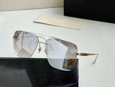 2023Trendy Oversize Maybach Sunglasses Women's  Gradient Rimless Shaded Large Square Metal Frame Sunglassesuv400