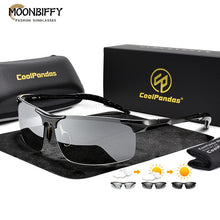 Load image into Gallery viewer, 2023 Aluminum Rimless Photochromic Sunglasses Men Polarized Day Night Driving Goggles Chameleon Anti-Glare Gafas De Sol Hombre