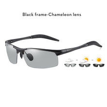 Load image into Gallery viewer, 2023 Aluminum Rimless Photochromic Sunglasses Men Polarized Day Night Driving Goggles Chameleon Anti-Glare Gafas De Sol Hombre