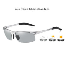 Load image into Gallery viewer, 2023 Aluminum Rimless Photochromic Sunglasses Men Polarized Day Night Driving Goggles Chameleon Anti-Glare Gafas De Sol Hombre