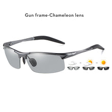Load image into Gallery viewer, 2023 Aluminum Rimless Photochromic Sunglasses Men Polarized Day Night Driving Goggles Chameleon Anti-Glare Gafas De Sol Hombre
