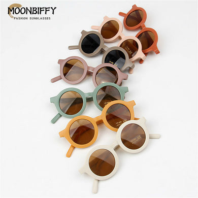 2023 Children's Sunglasses Cute Cartoon Round Sunglasses Baby Vintage Sunglasses UV Protection Classic Kids Eyewear Toys Gift