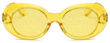 Load image into Gallery viewer, 2023 Classic Oval Sunglasses Women Men Glitter Lenses Candy Colorful Crystal Frame Kurt Cobain  Sun Glasses UV400 Eyewear